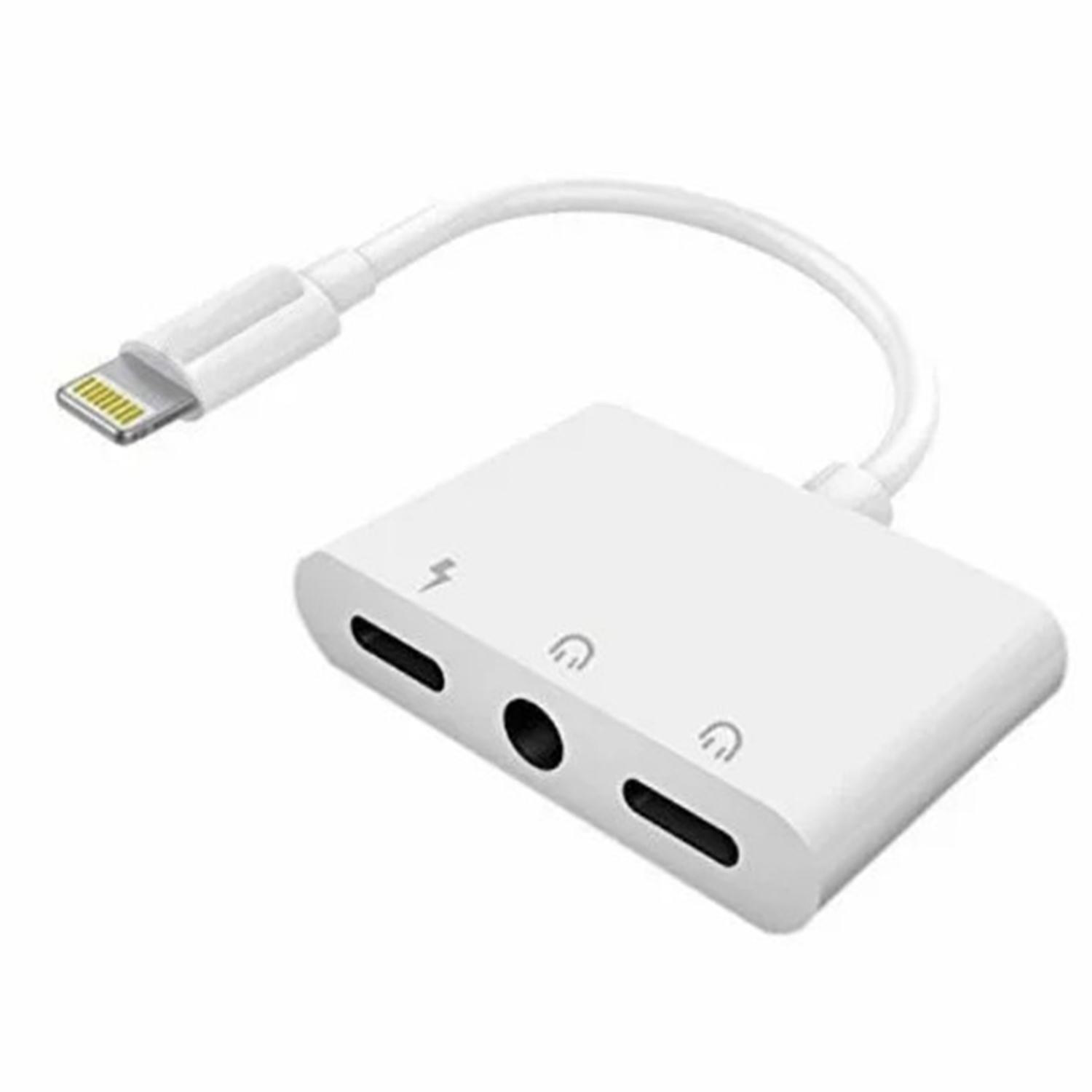 Nettech JH-010 Lightning + Lightning + 3.5 Jack To Lightning Dönüştürücü