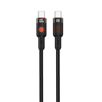 Nettech NT-DC32 60W Plastik 100 Cm Type-C To Type-C Şarj ve Data Kablosu