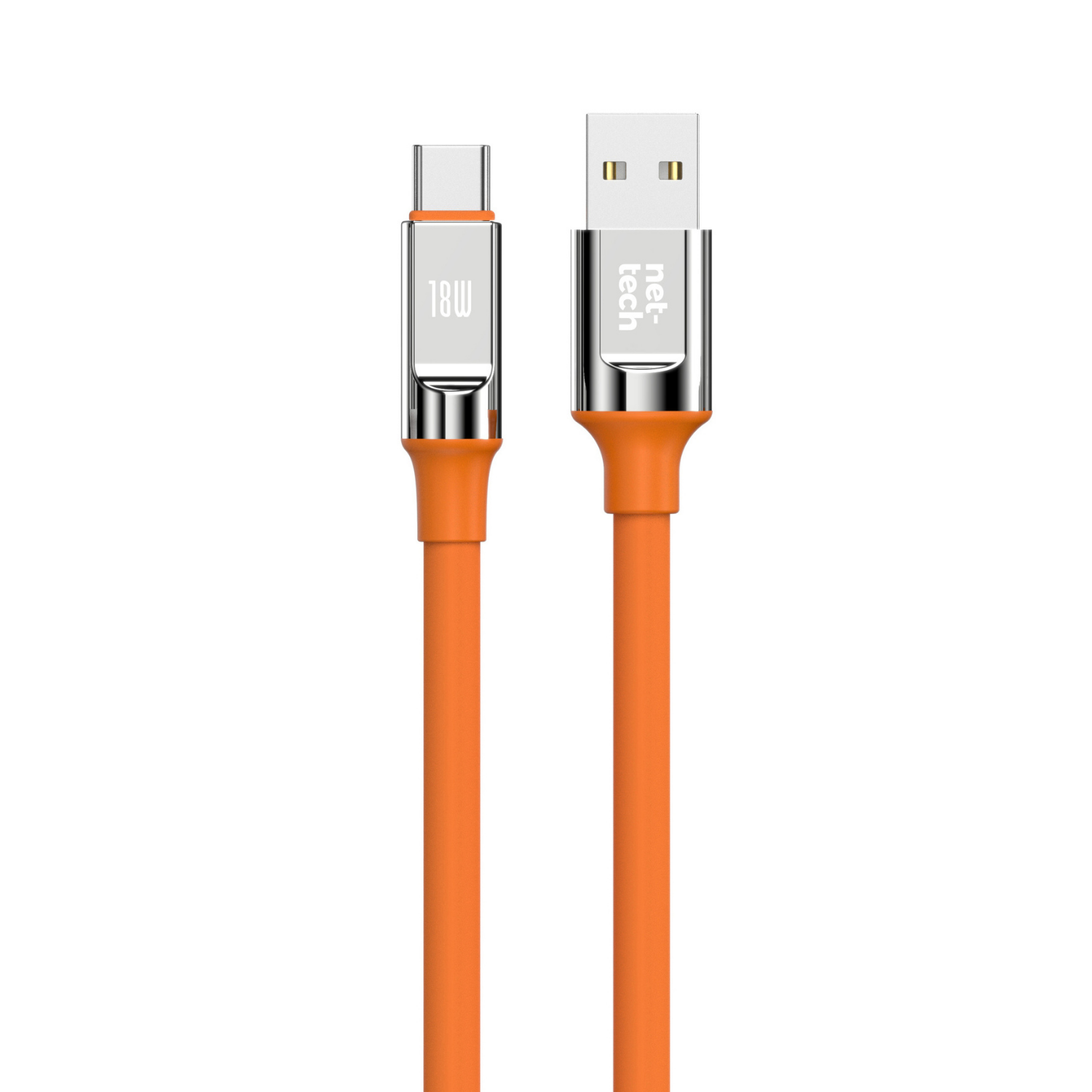 Nettech NT-DC27 18W Plastik 100 Cm Type-C Şarj ve Data Kablosu (Turuncu)