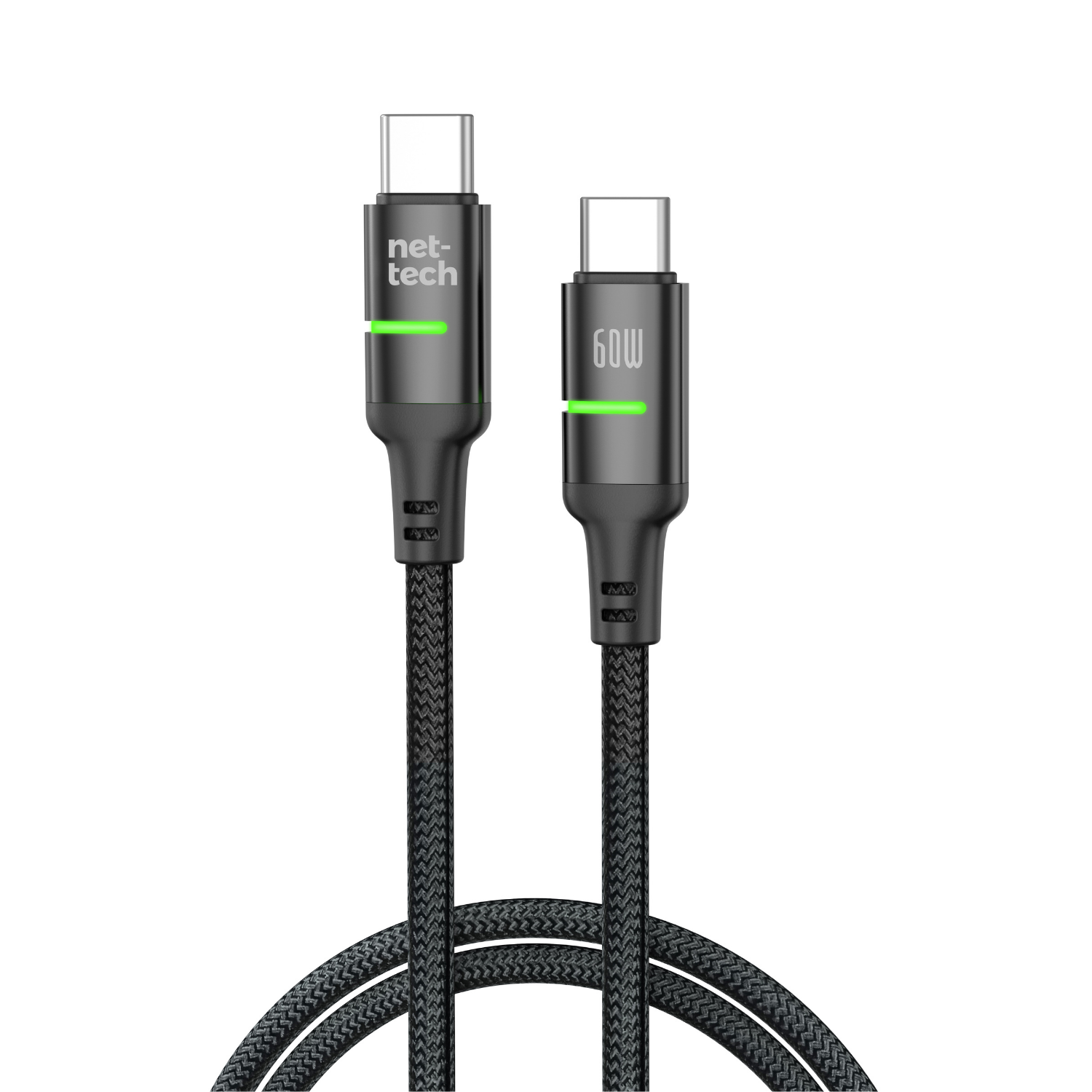 Nettech NT-DC40 60W Plastik 100 Cm Type-C To Type-C Şarj ve Data Kablosu