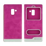 Samsung Galaxy A730 A8 Plus 2018 Uyumlu Kapaklı Kılıf Kapaklı Kılıf (Pembe)