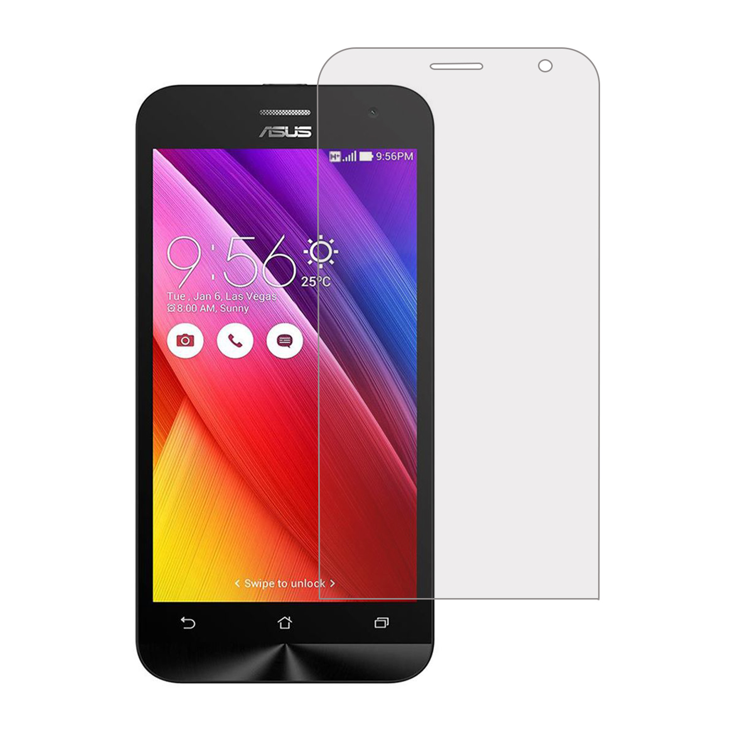 Asus Zenfone 5 A501Cg Uyumlu Ön Koruma Cam Ekran Koruyucu